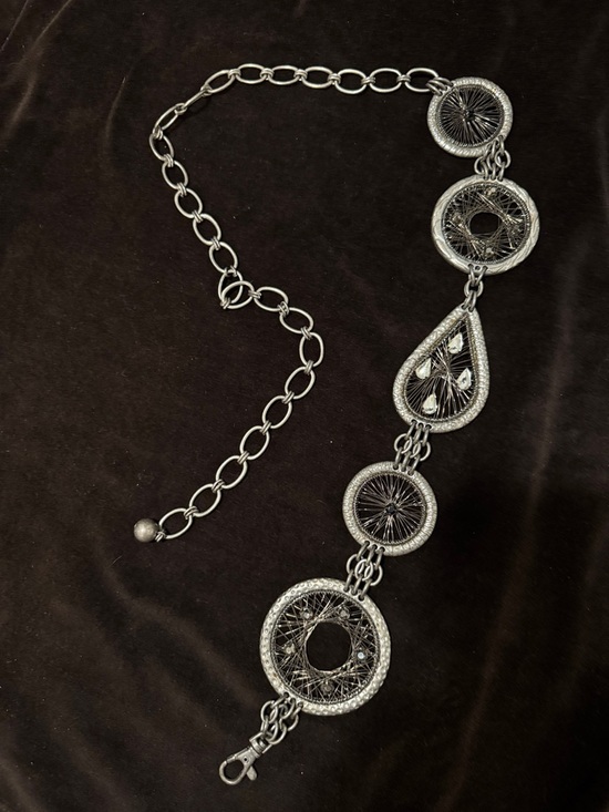 Chico’s Silver-Tone Filigree Link Waist Chain Belt. NWOT. Size S-M - Picture 5 of 9